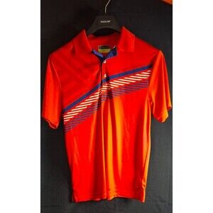 PGA Tour Pro Series Shirt Men's Medium Red Polo Golf Shirt Short Sleeve